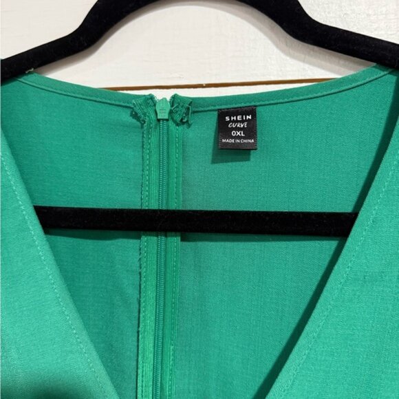 SHEIN Green Ruffle Midi Dress - Picture 3 of 6